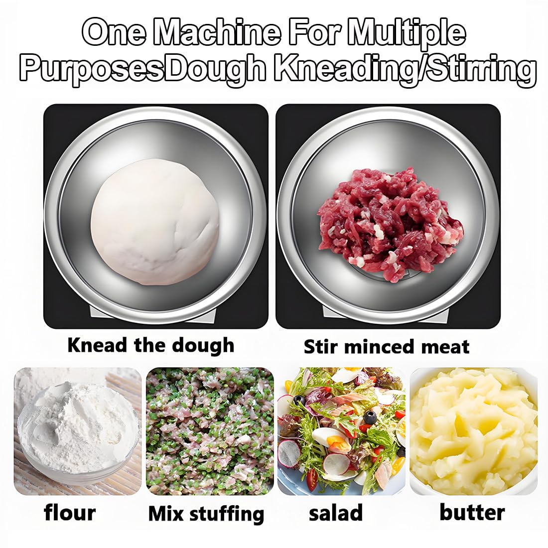 Impastatrice a Spirale Elettrica Commerciale con Timer, 8kg | Macchina Impastatrice Elettrica,Mixeur De Cuisine électrique,Mixeurs Pour Pâtisserie,Per Pizzerie E Panetterie