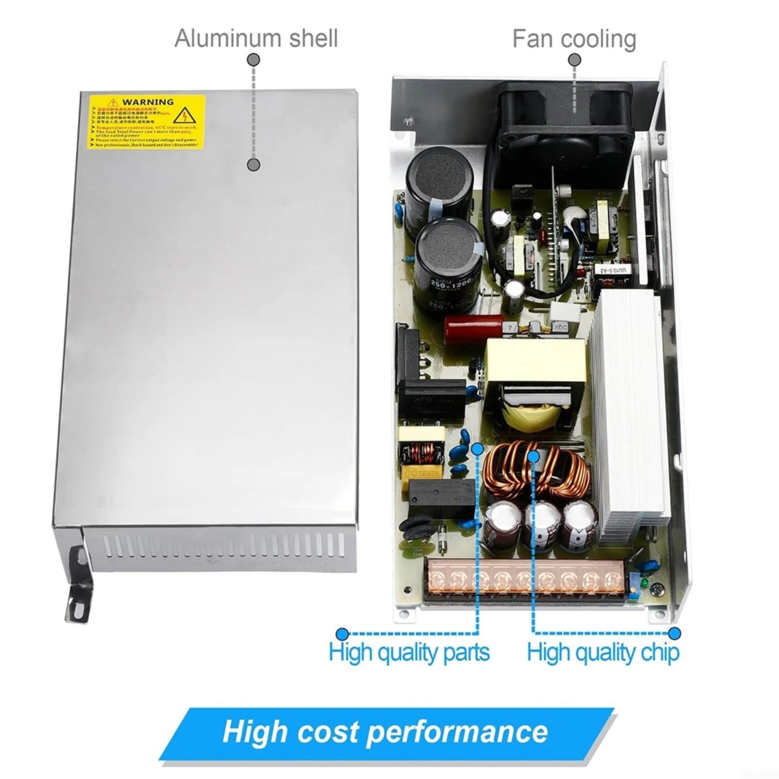 Equipo de automatización, 12 V, 100 A, 1200 W, CA CC, adaptador de fuente de alimentación para motores, bombas, sistemas CCTV LED