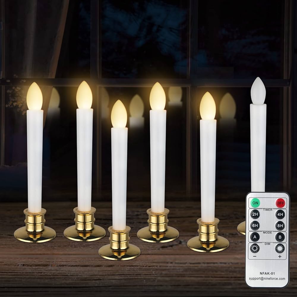 Electric christmas window candles with timer Clearance