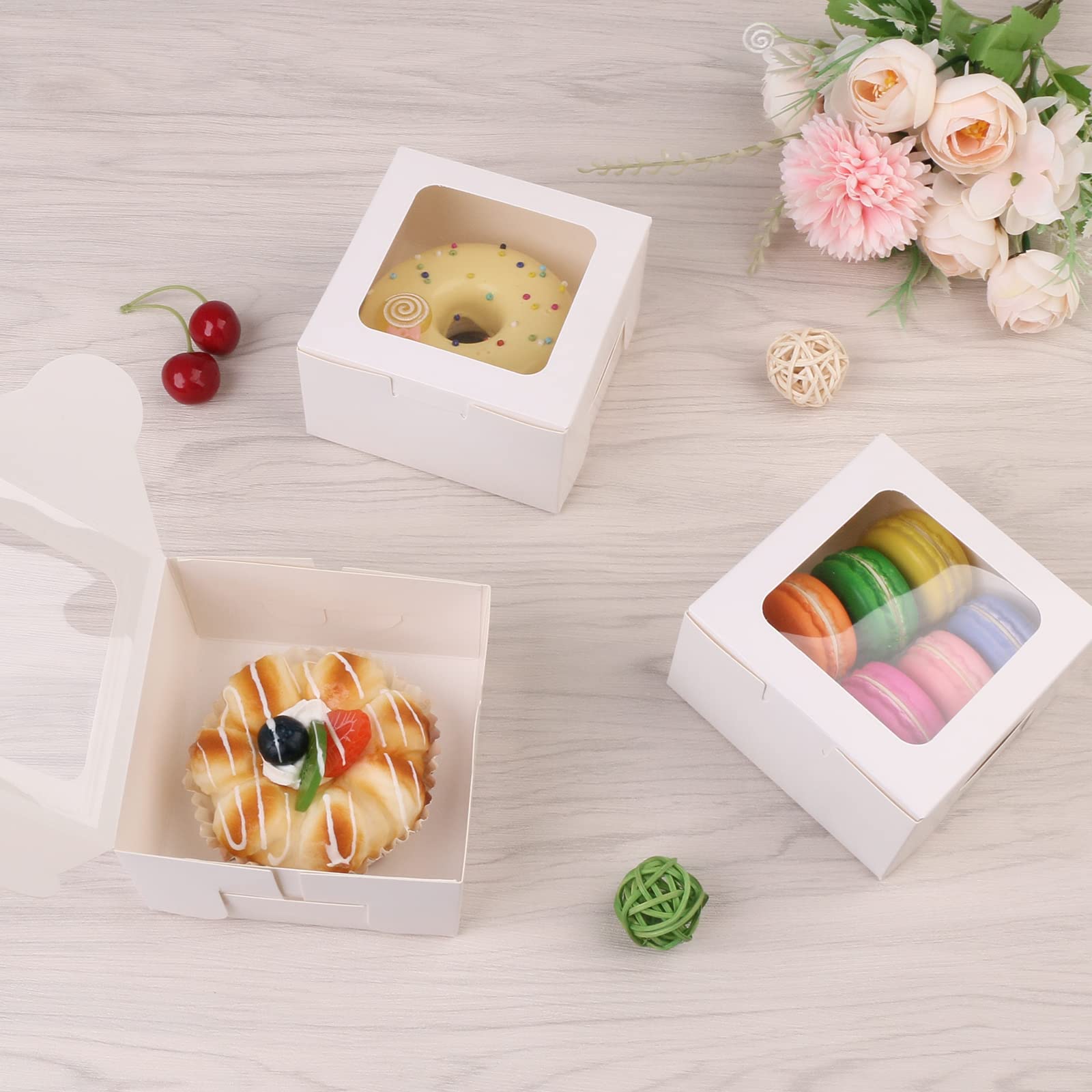 50 Boîtes à Gâteau Transparentes - Pour Cupcakes, Muffins, Salades - Emballage Alimentaire