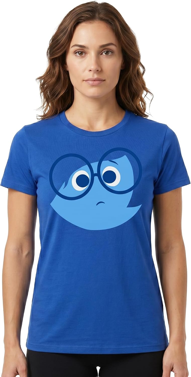 Disney Pixar Inside Out Big Face Anger Joy Anxiety Sadness T-Shirt Cosplay Group Costume