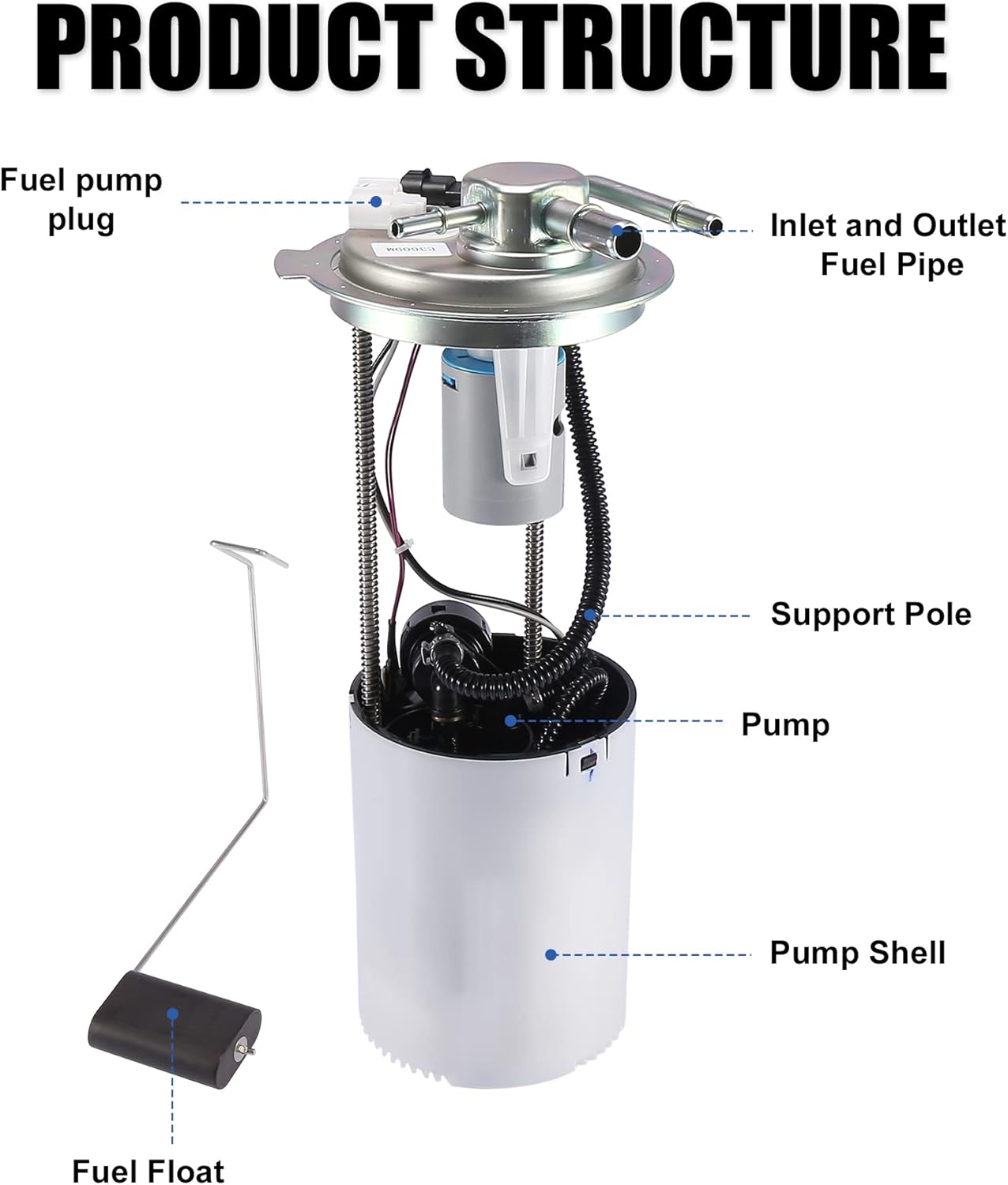 X AUTOHAUX Electric Fuel Pump Assembly E3609M for Chevrolet Silverado 1500 2004-2006