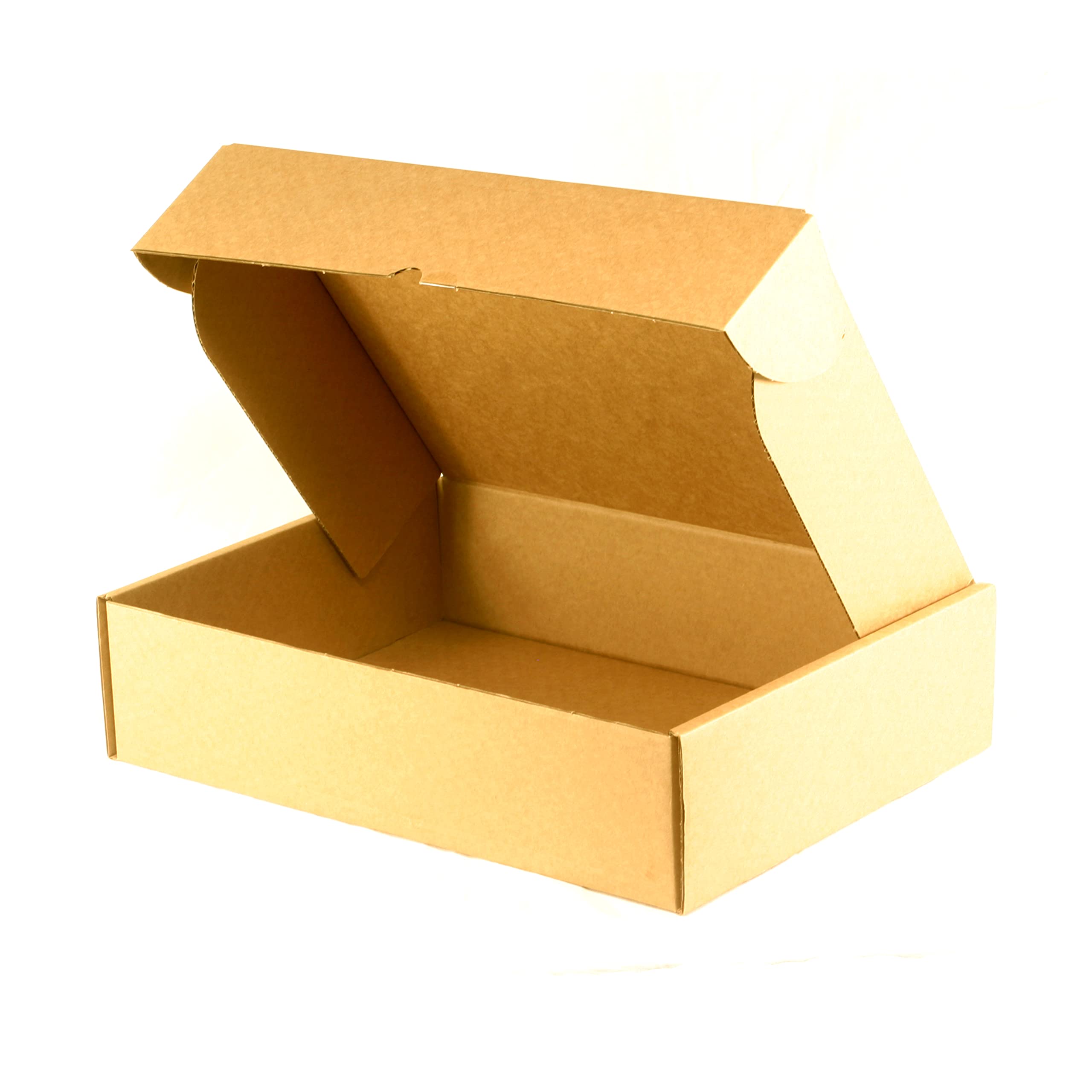 Precintos Noan S.L. | Pack 25 cajas de cartón envíos postales kraft | Automontables | Medidas 40x30x10