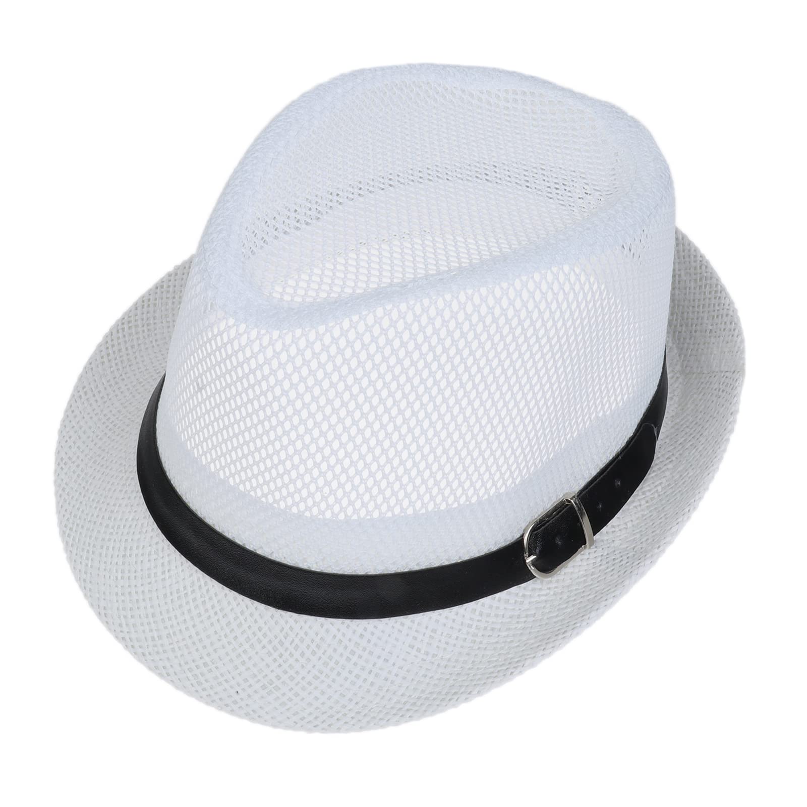 JK Home Panamá Fedora Sombrero de paja Deportes al aire libre Gangster Trilby Jazz Manhattan Cosplay Travel Holiday Cap