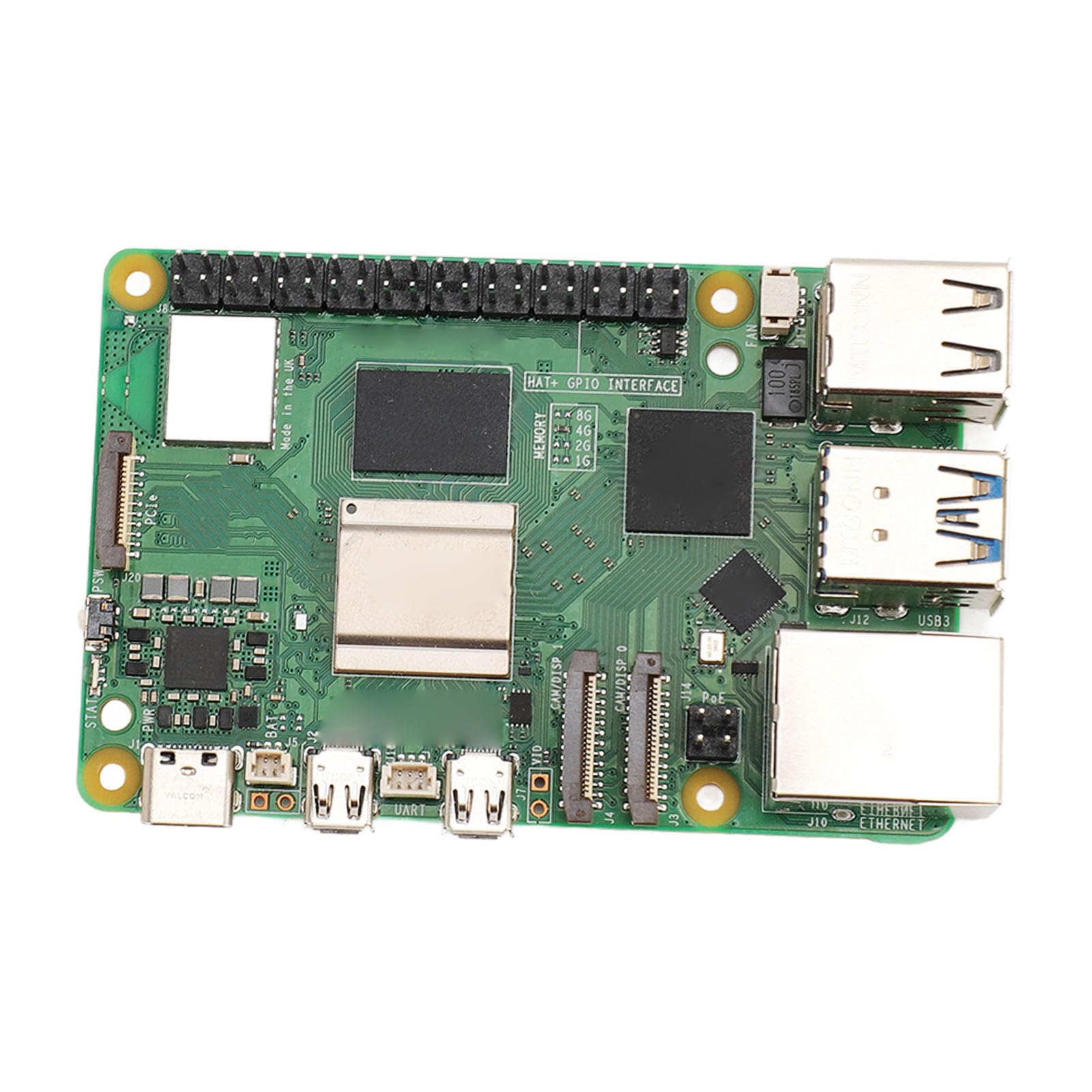 Cryfokt Komputer Jednopłytkowy 5, Czterordzeniowy 64-bitowy Procesor Arm Cortex A76 2,4 GHz, 4 GB Pamięci LPDDR4X RAM, Dwa Złącza 4Kp60, Gigabit Ethernet, Dwuzakresowe WiFi Bluetooth 5.0 (8GB)