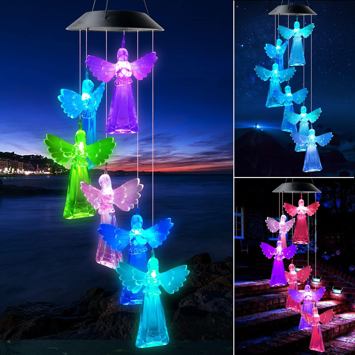 angel solar chimes