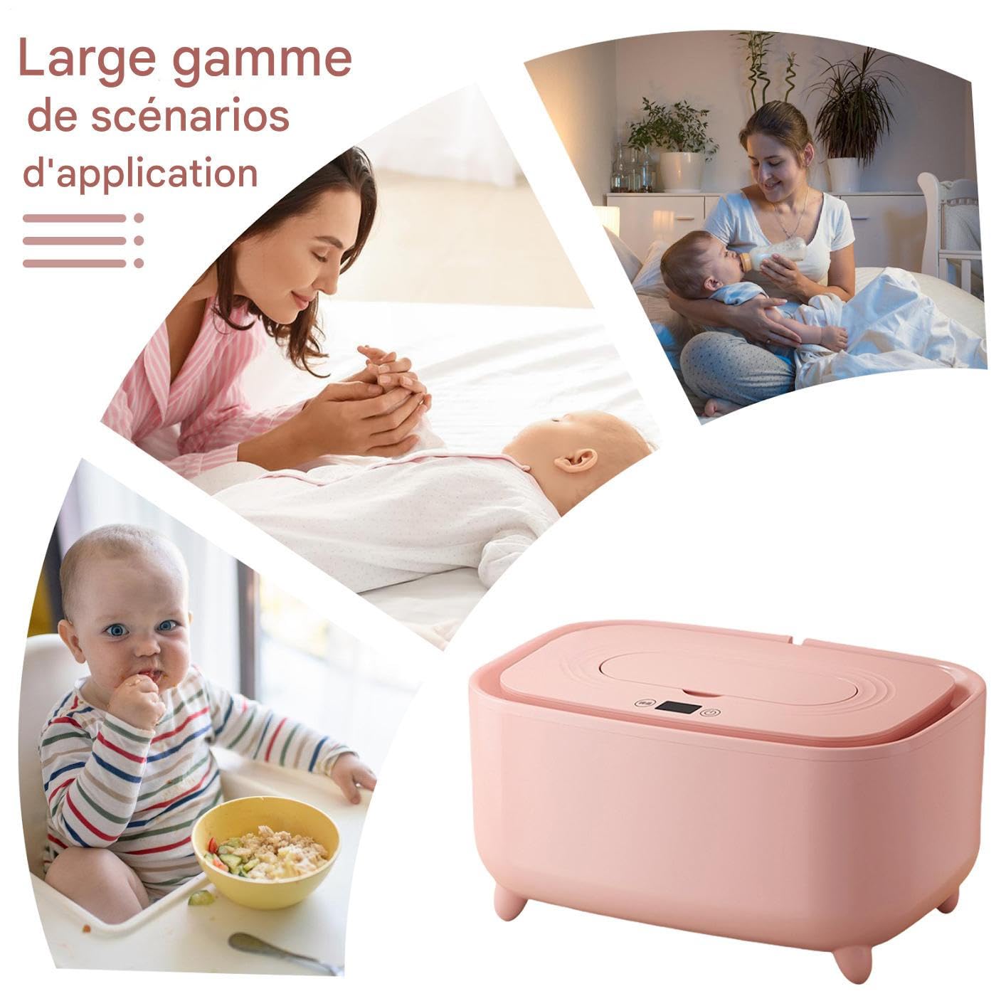 Chauffe-Lingettes Bébé Rechargeable USB pour Couches - Boîte Isolante Chauffage Uniforme