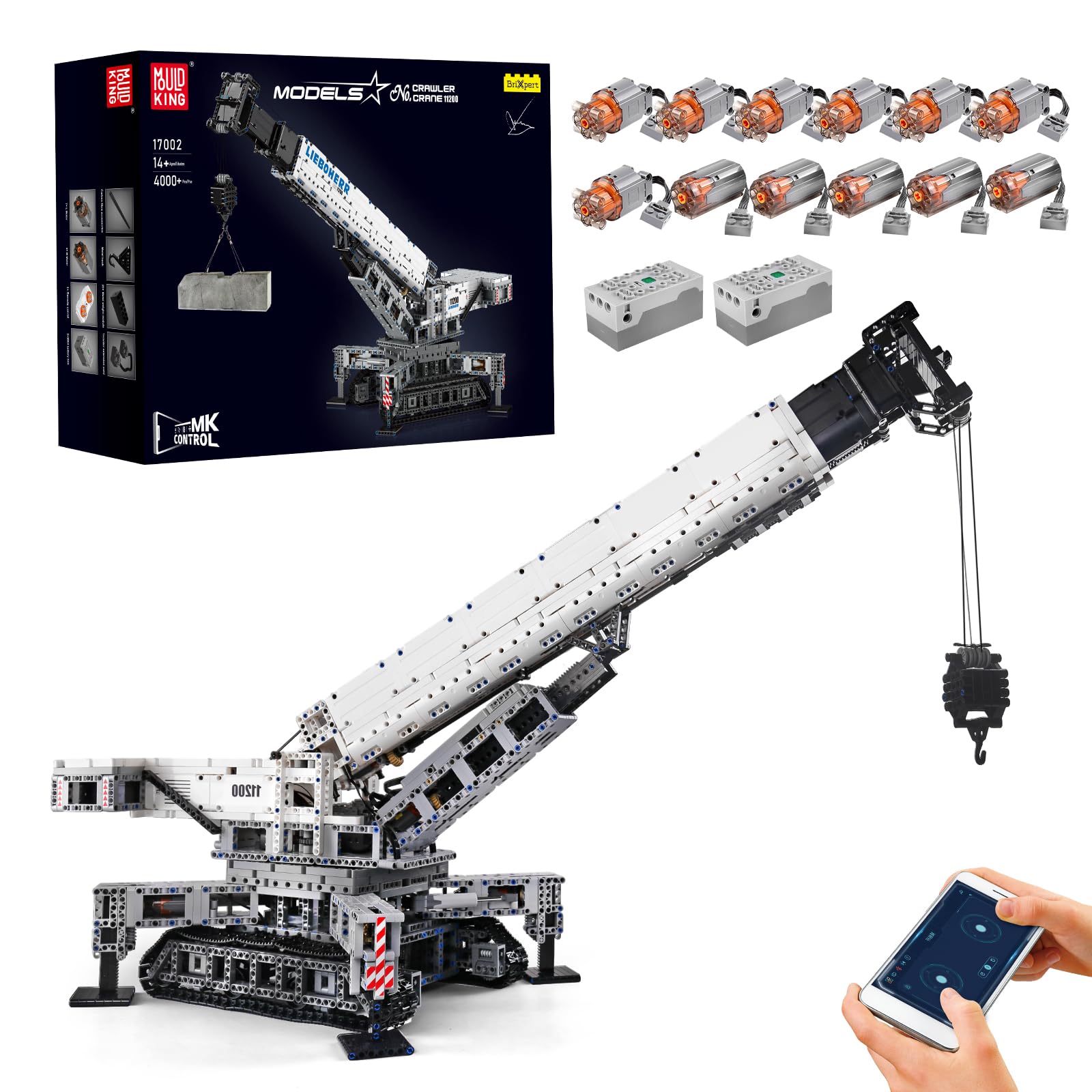 Amazon.com: Mould King 17002 Technology 11200 Crane with 12 Motors