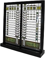 Vista 9 de Ebros Gift Frank Lloyd Wright Darwin Martin House - Placa de escritorio con base de madera de 12.5 pulgadas de alto acento arquitectónico