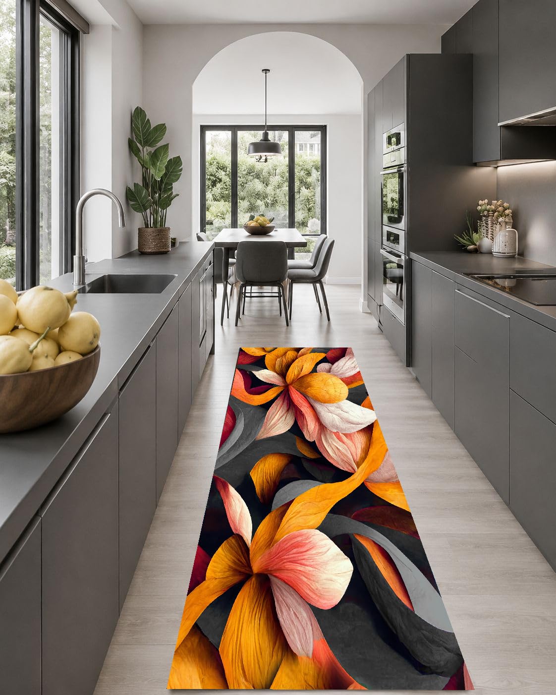 HMO HOME MY OWN Passatoia 50x300 cm Made in Italy in 100% Vinile, Aderente al Pavimento, Resistente e Facile da Pulire, Tappeto Multiuso per Cucina, Bagno, Ingresso e Corridoio