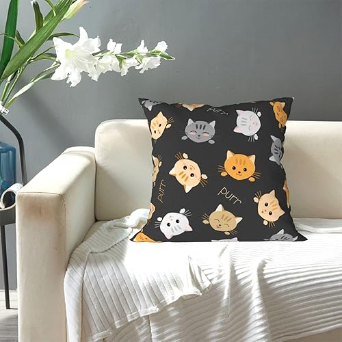 Miniatura 5 de Aimeryup Throw Pillow Covers 18x18 Inch Cat Pattern Decorative Pillow Covers Cushion Covers cojines decorativos para sala Pillow Cases Cute Throw