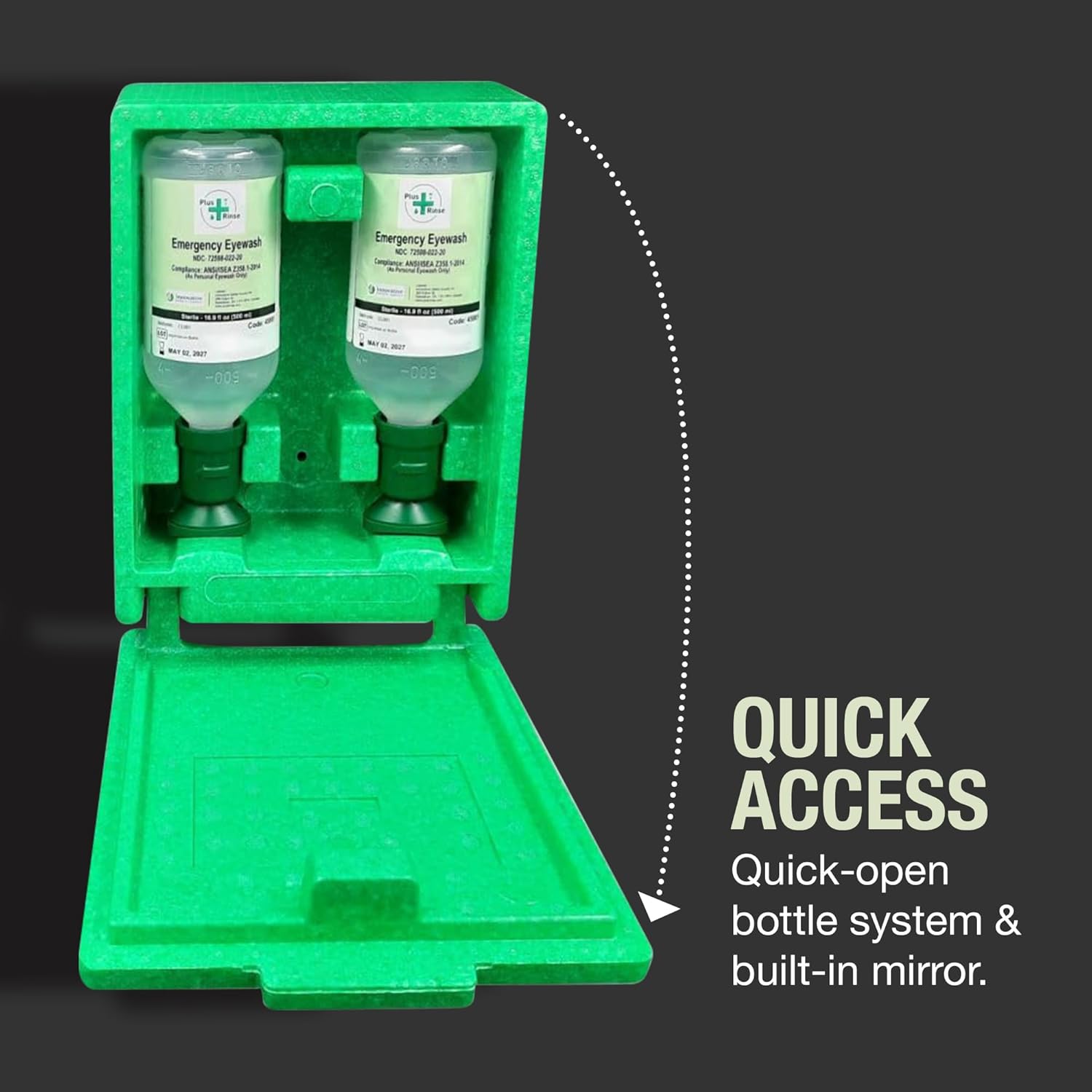 New Plum - Plus Rinse Small Eyewash Station - 45852 - Within Dustproof Station