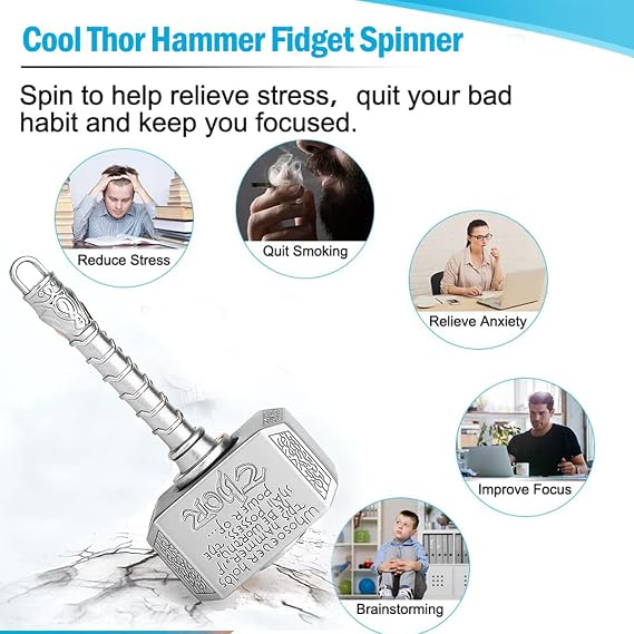 Handheld Fidget Gadget Toy Set Dragon Fidget Hand Spinners,Fidget Infinity Cube,Fidget Pad, Hammer Fidgit Spinners Fidget Chain Goody Bag Filler Party Favors Supplies Gift for Teen Kids Adults