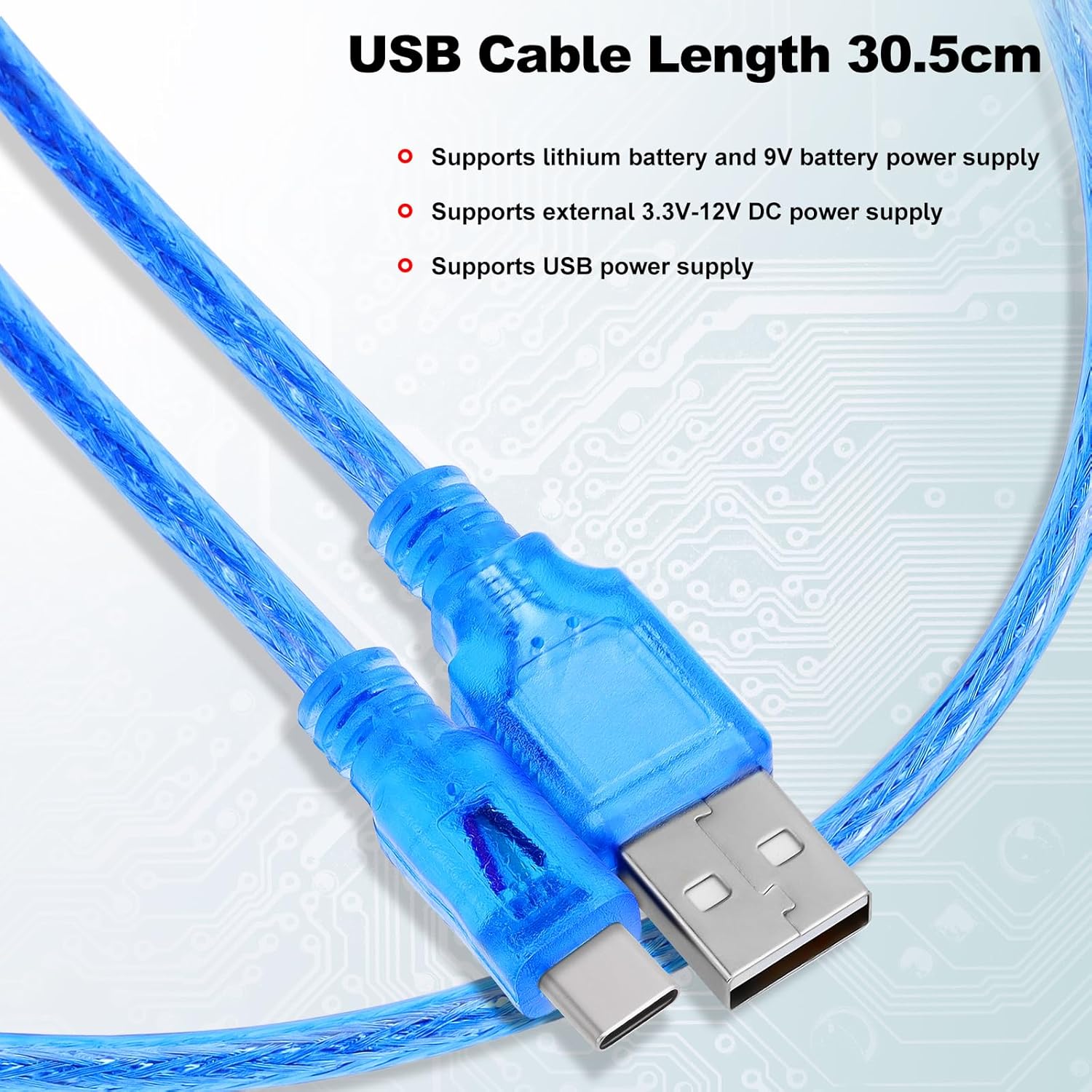 5 Pcs Nano V3.0 CH340 Atmega328P Development Board with 3 USB Cables, USB-C Microcontroller Board Nano Board Module Compatible with A rduino IDE