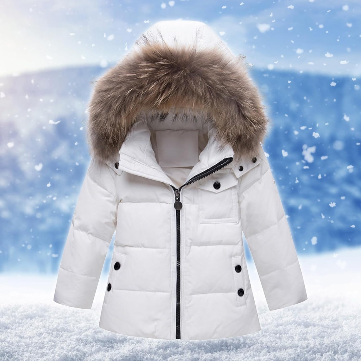 Kids Snow Suit 2 Piece - Toddler Girls and Boys Snowsuit Waterproof Thermal Winter Skibib Pants and Jackets 1-6Y