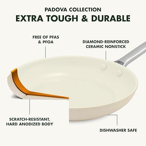 Miniatura 3 de GreenPan Padova - Juego de utensilios de cocina antiadherentes de cerámica anodizada dura, 17 piezas, sin PFAS, inducción, apto para lavavajillas,