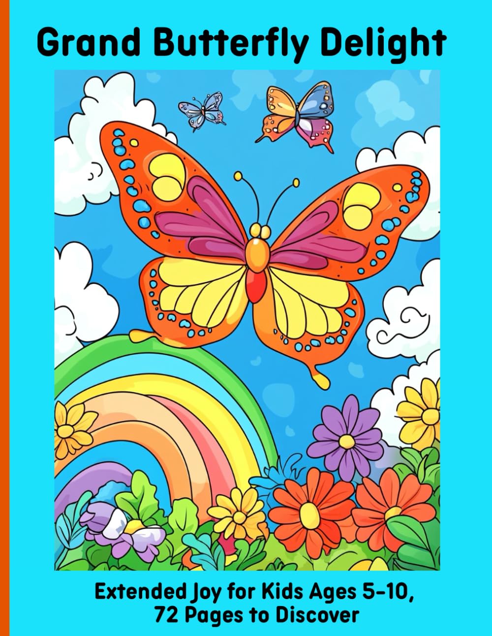Grand Butterfly Delight: Extended Joy for Kids Ages 5-10, 72 Pages to Discover