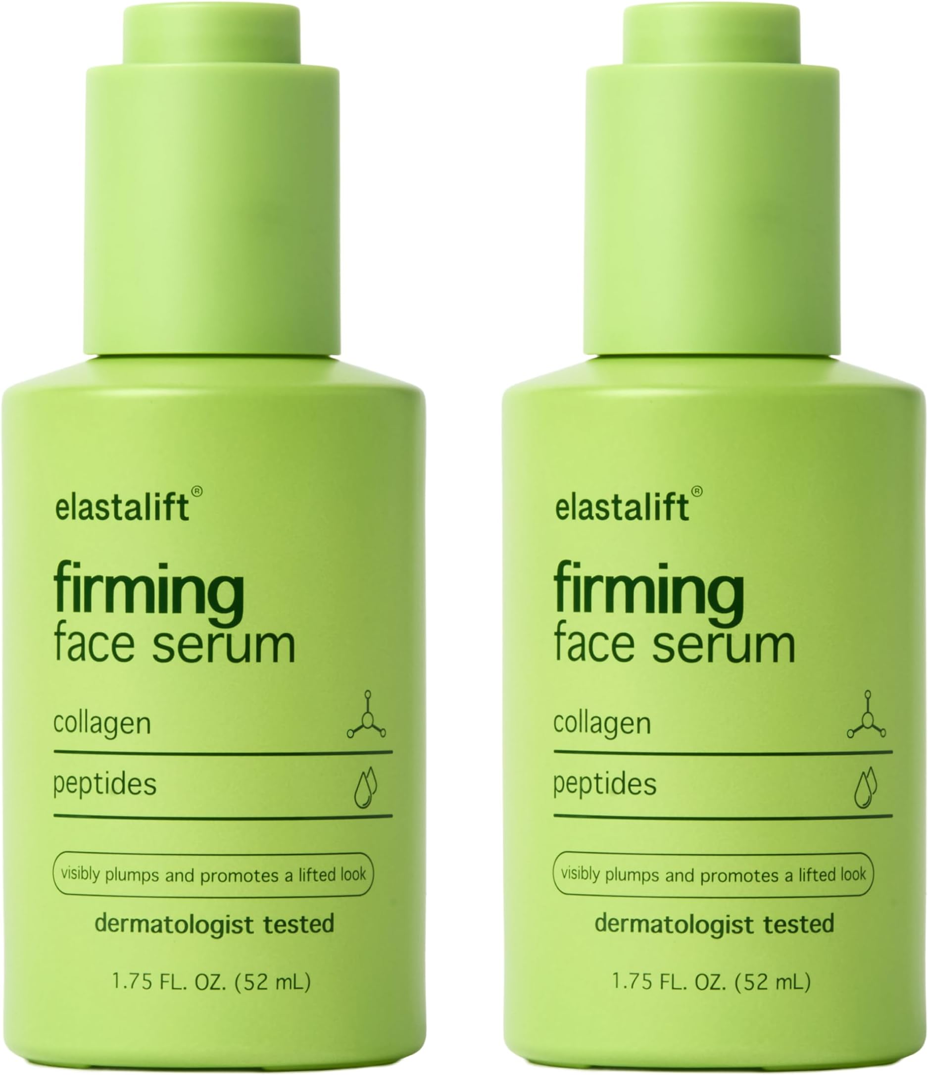 Elastalift Collagen Facial Serum Lifting, Plumping, Firming Collagen Serum For Face Improves Elasticity, Evens Skin Tone, Plumps, & Lifts Sagging Skin, Non-Greasy Wrinkle Serum, 1.75 Fl Oz, 2-Pack