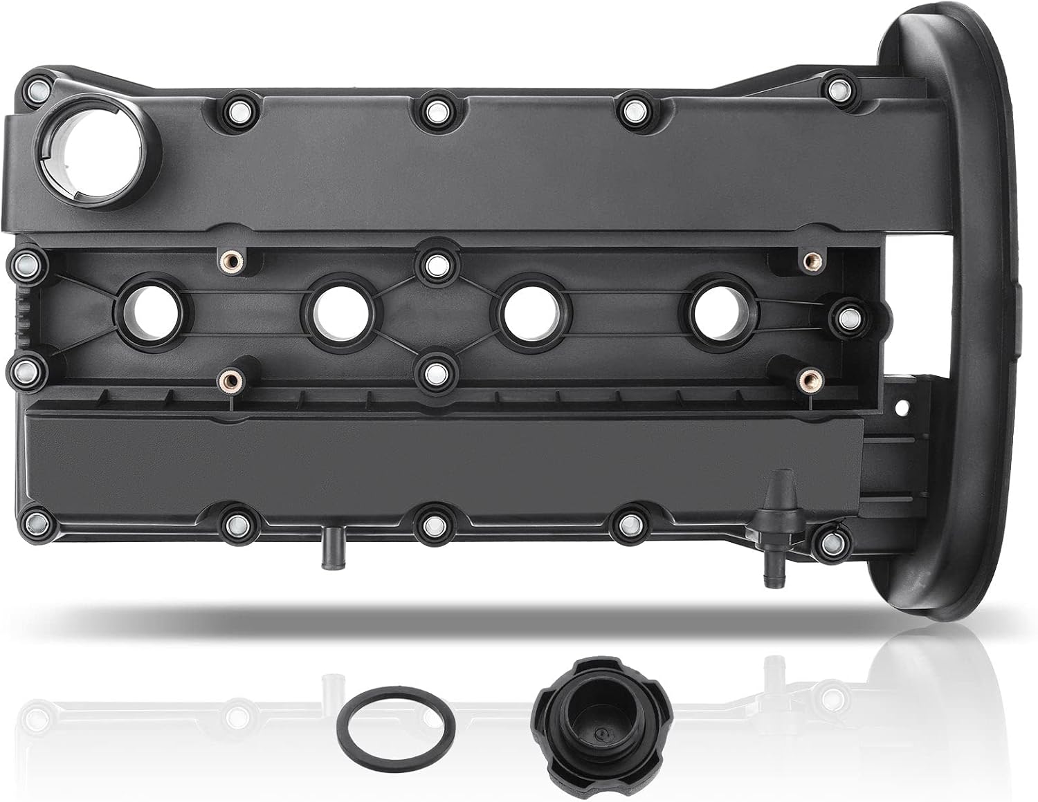 A-Premium Front Engine Valve Cover, with Oil Filler Cap, Compatible with Chevrolet Aveo LT 2005-2011, L4 1.6L DOHC, Replace # 96473757