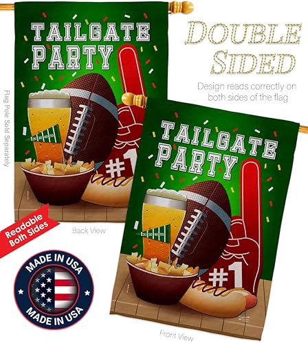 Miniatura 3 de Bandera de casa de juego para portón trasero, fútbol deportivo, fútbol americano, equipo estadounidense, Super Bowl, actividades de entretenimiento,