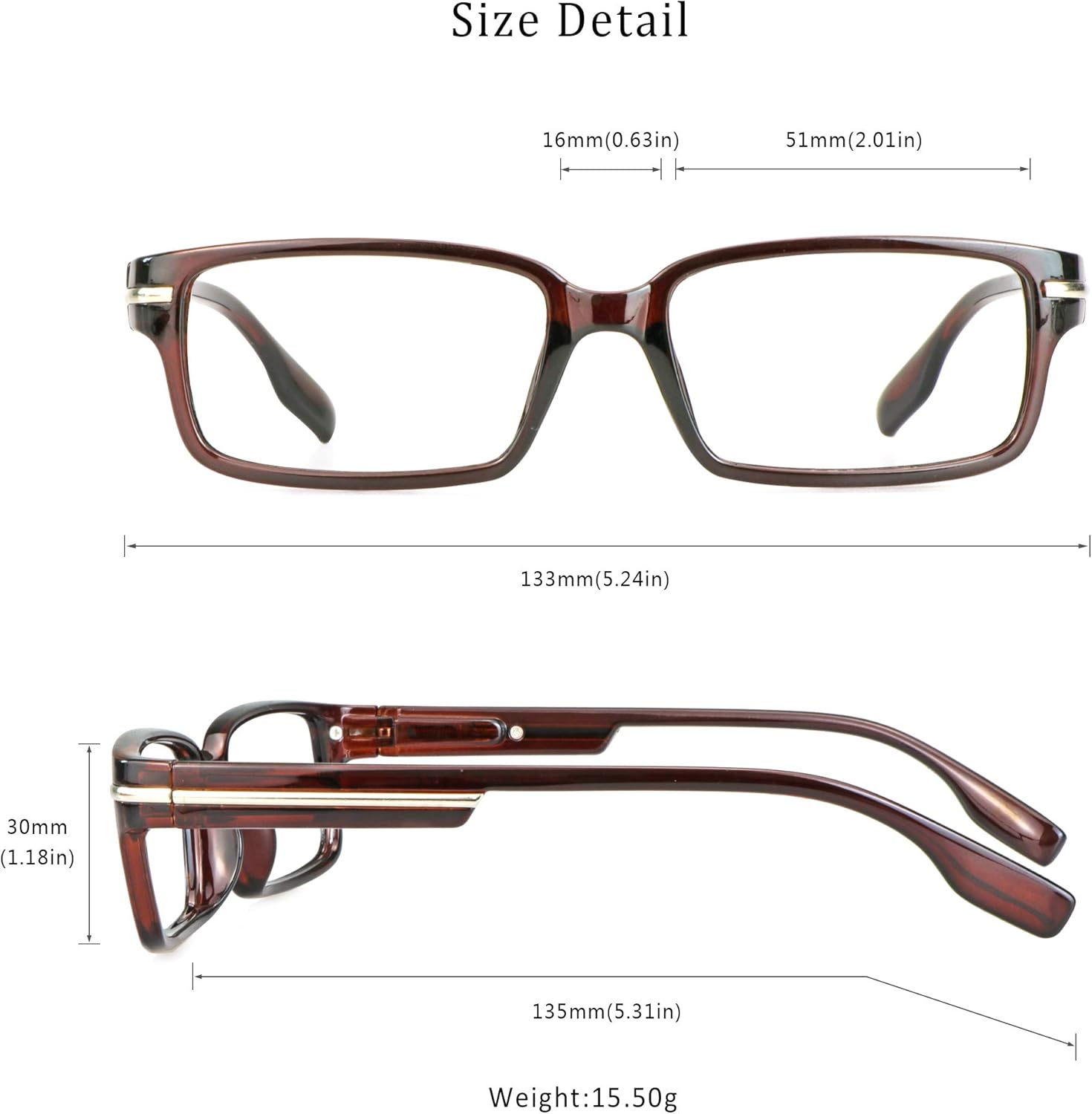 VisionGlobal 4 Pairs Blue Light Blocking Reading Glasses, Computer Glasses Women and Men, Fashion Rectangle Eyewear Frame - Image 5