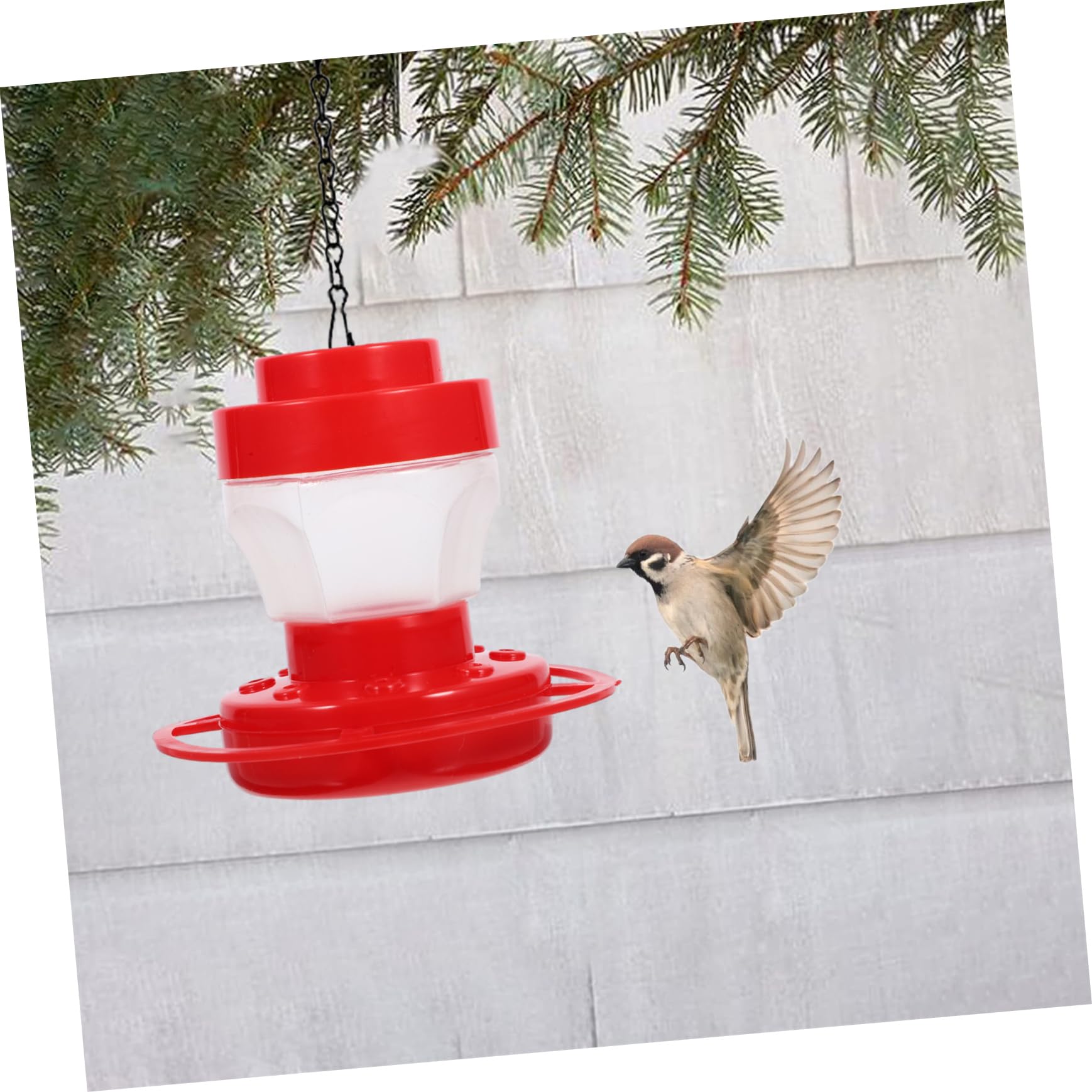Mipcase 5 Pz Mangiatoia Per Uccelli Da Giardino All'aperto Comoda Mangiatoia Per Uccelli Organizzatore Di Mangimi Per Uccelli All'aperto Mangiatoie Per Uccelli Da Esterno Plastica Rosso