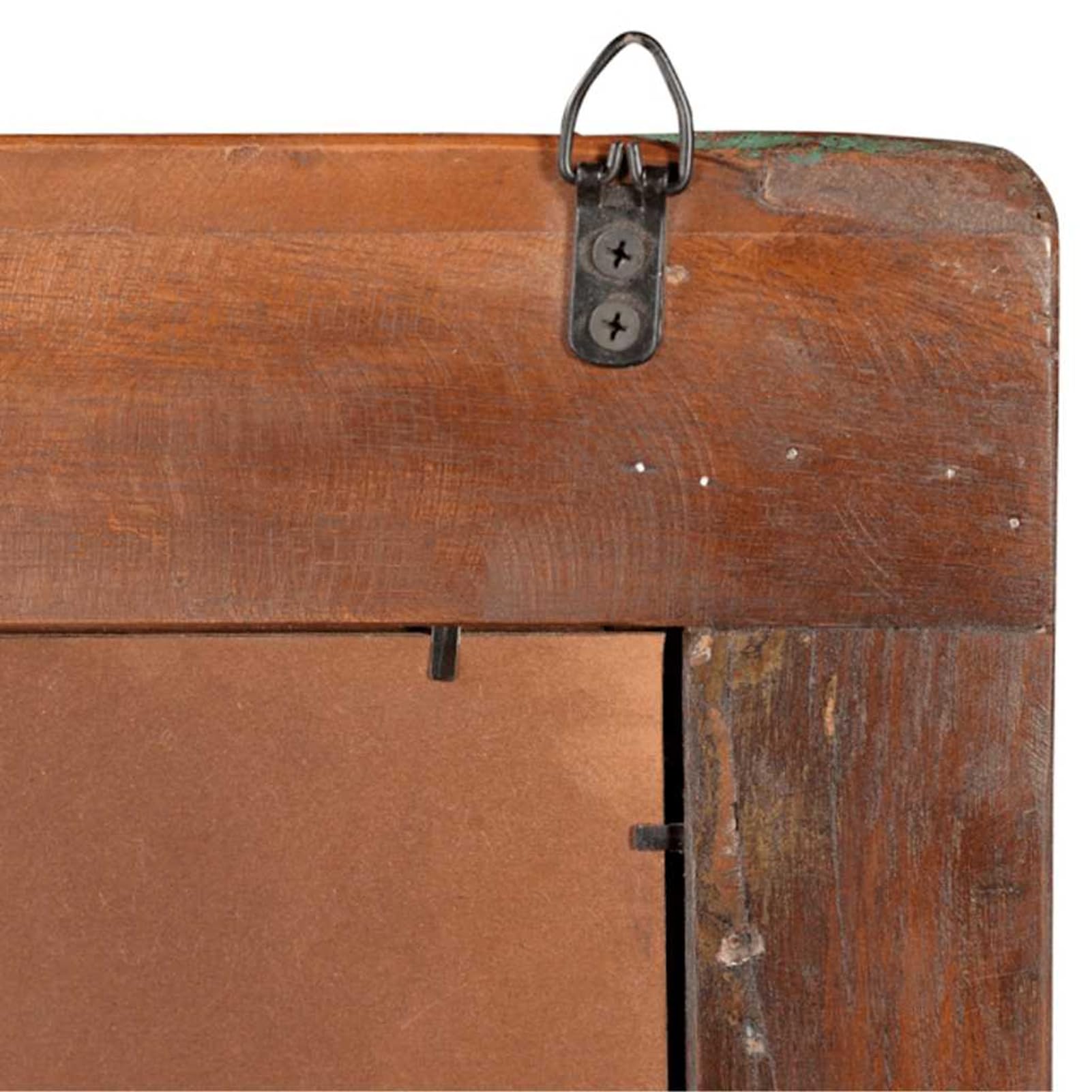 Meble łazienkowe, szafka pod umywalkę z lustrem – styl vintage, lite drewno z recyklingu, 60 x 30 x 60 cm + 45 x 55 cm, 1 zestaw do łazienki