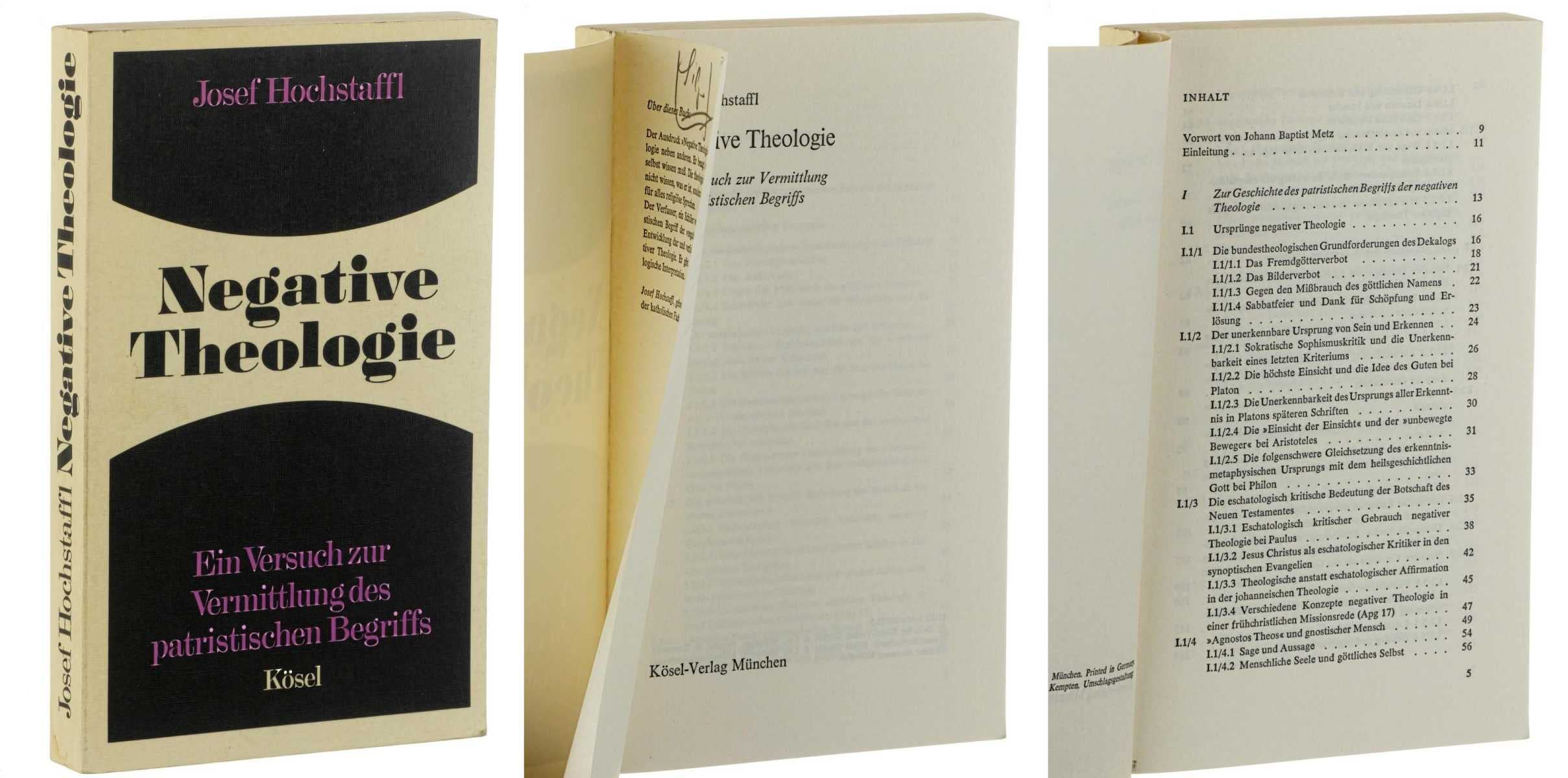Negative Theologie. Ein Versuch zur Vermittlung des patristischen Begriffs
