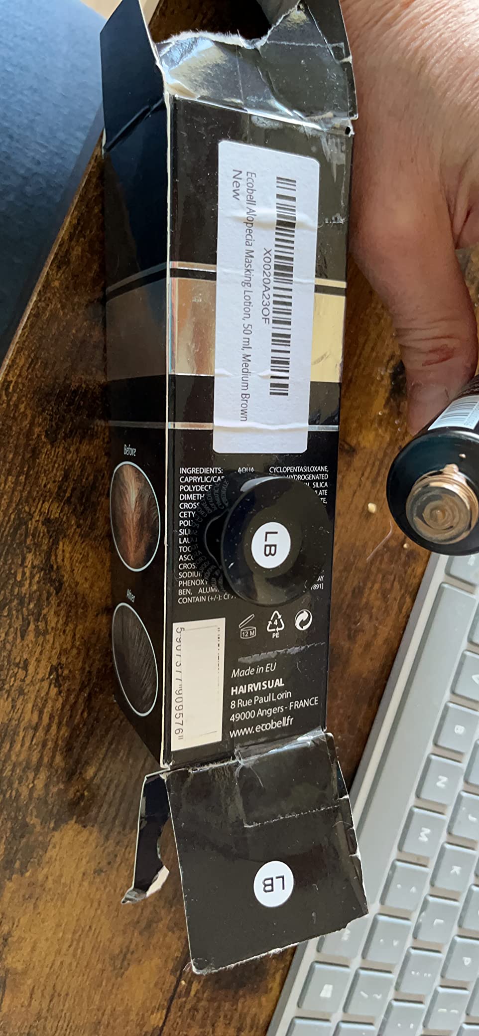 Ecobell Alopecia Masking Lotion, 50 ml, Black Tools