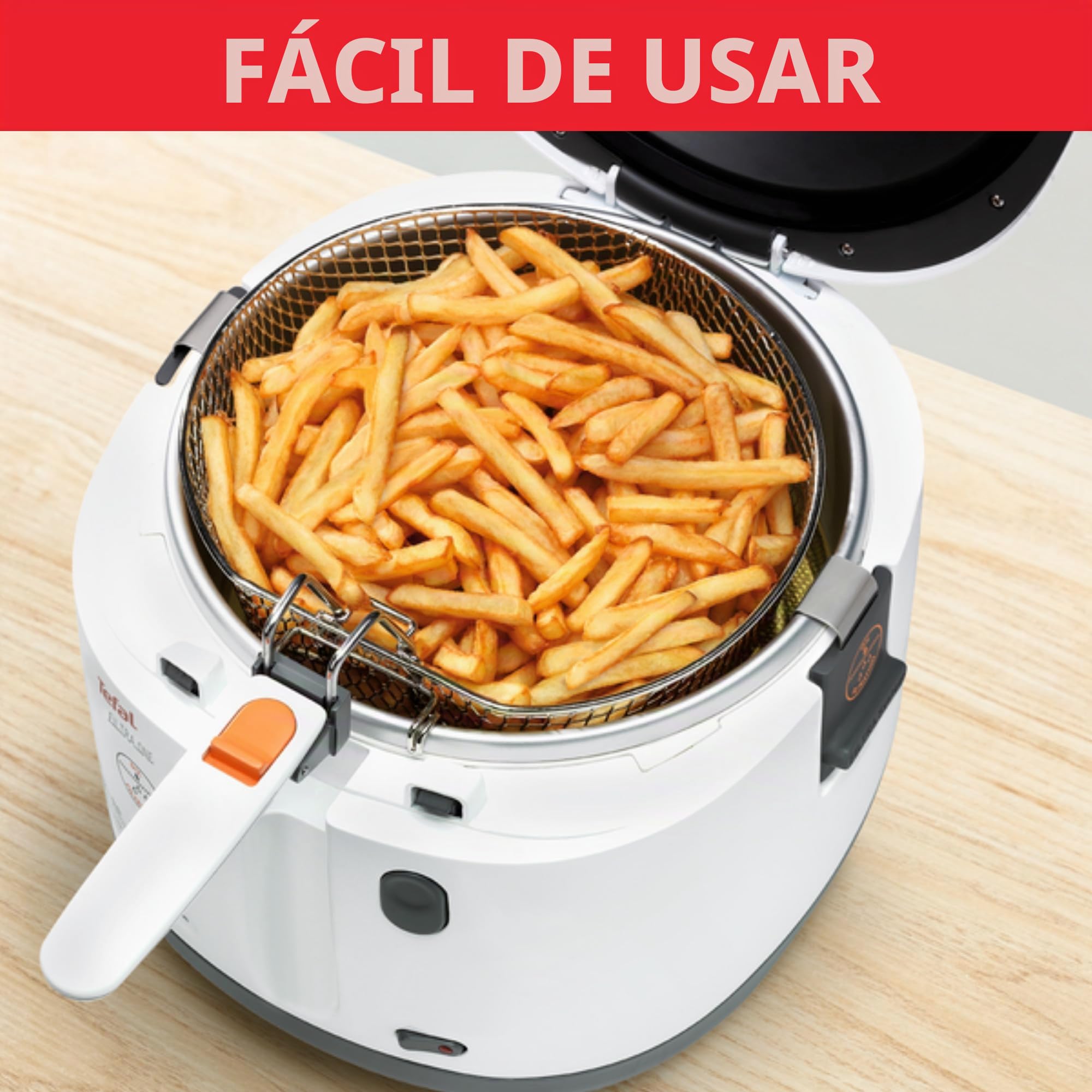 Tefal Filtra One FF1631 Freidora, 1900 W, 1.2 Kilos, Aluminio, Blanco