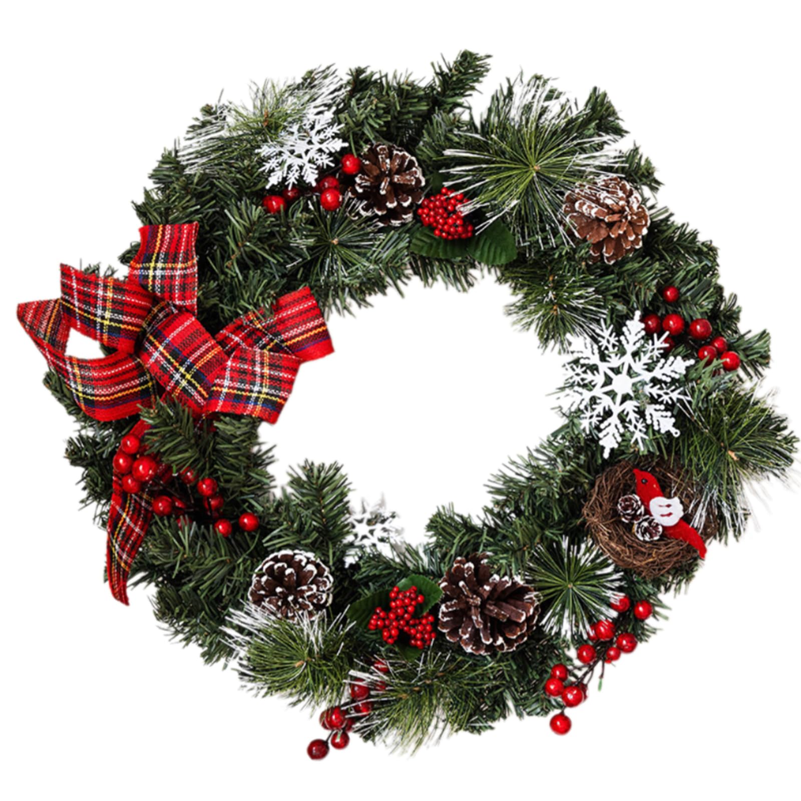 Jazuaiao Seasonal Christmas Tree Ornament Festival Miniature Christmas Tree Wreath Ornament Delicate Desk Shelf Decoration Miniature for Festival