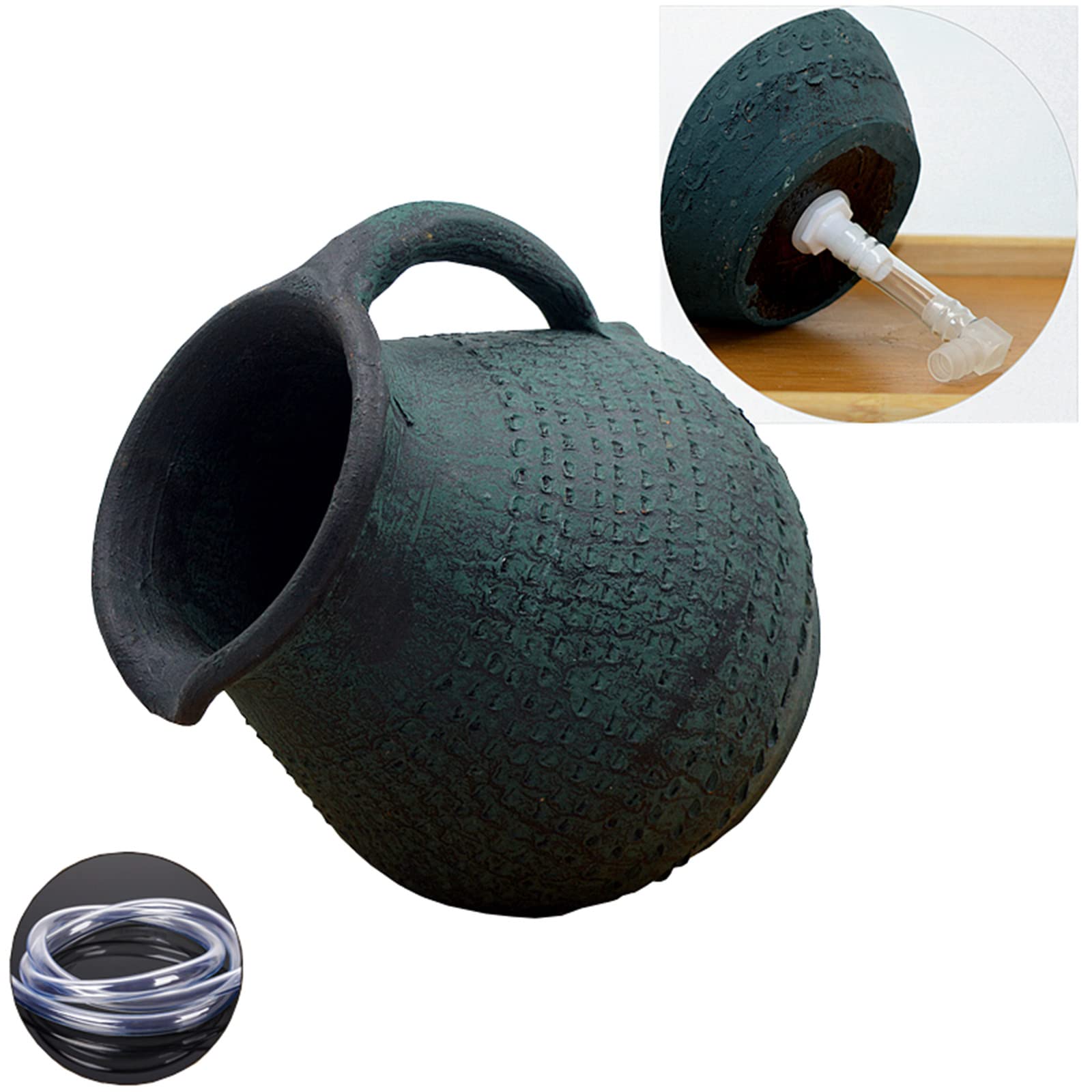 Amazon.co.jp: 流水陶缶置物、アウトドアガーデン庭池水槽水循環流水器  