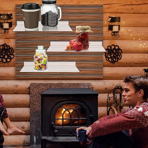 Miniatura 8 de Estantes de pared de listones de 4 x 10 pulgadas, accesorios de pared de listones para colgar, estantes de plástico transparentes para pared,