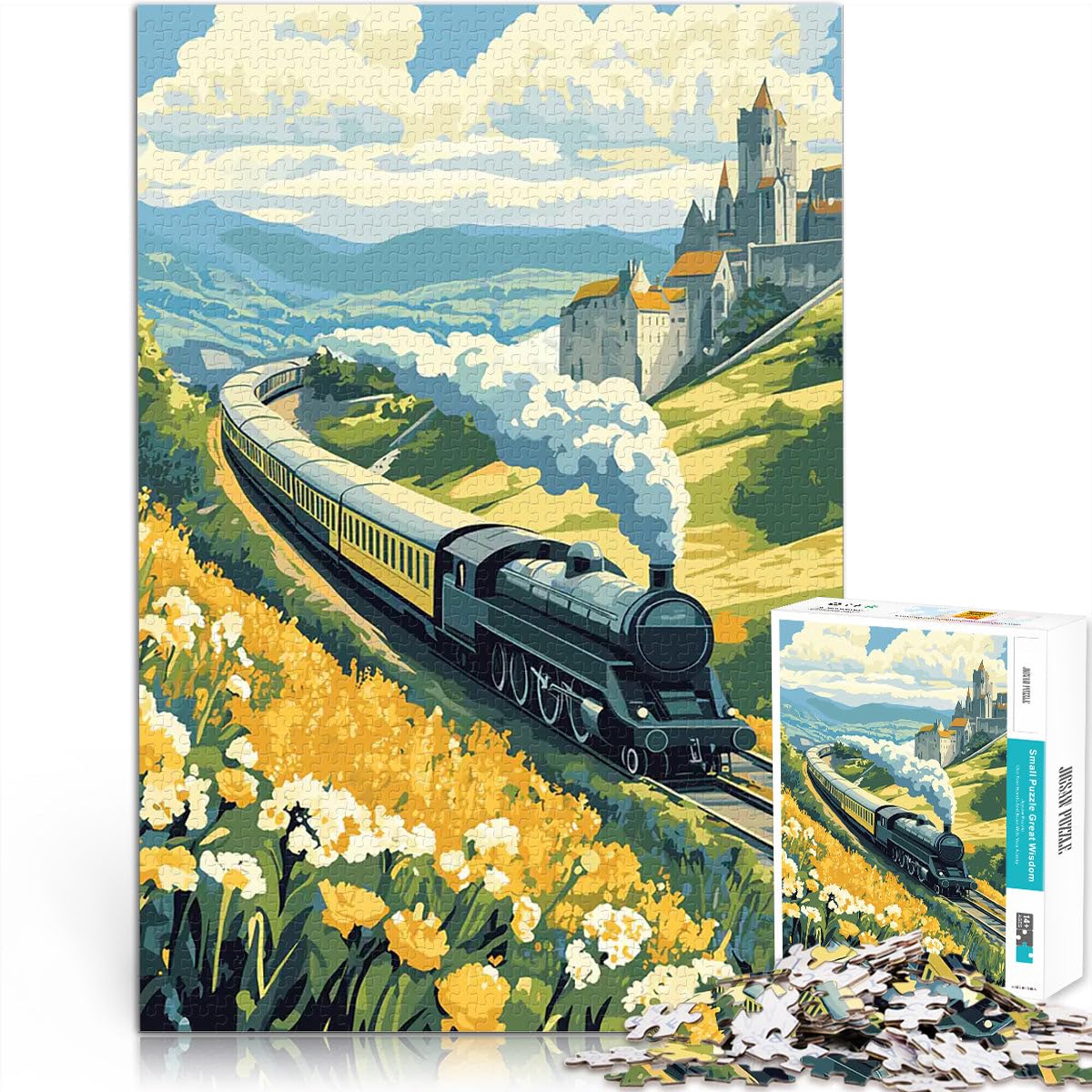1000 Pieces Puzzles for Adults Ride the Orient Express Stressabbau-Spielzeug Wanddekoration Einzigartige Geburtstags- und Weihnachtsgeschenke52x38cm