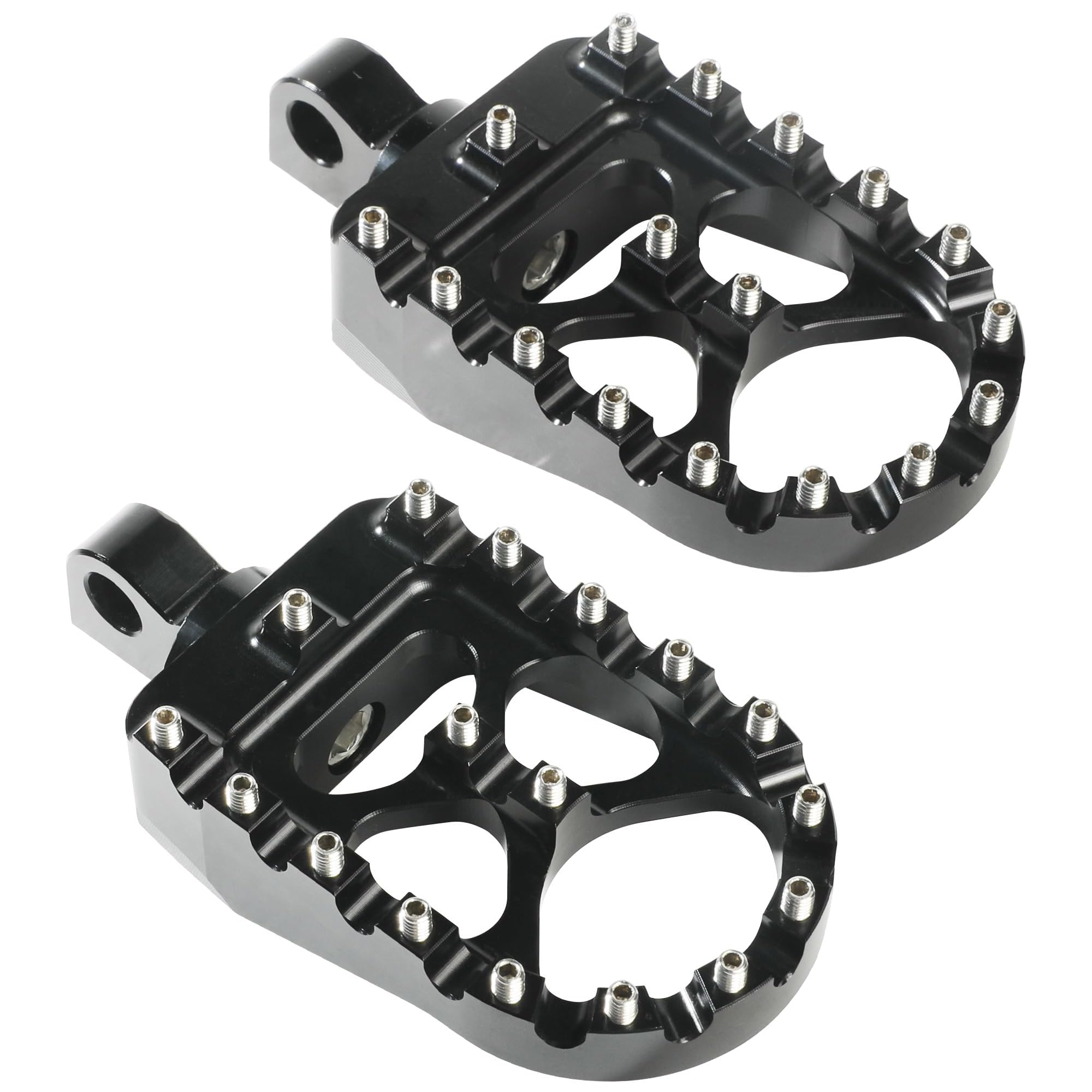 Aputoxz Motorcycle Foot Pegs, Dirt Bike Pegs, Car Accessories CNC Wide Foot Pegs Suitable for Dyna Sportster Iron 883 Black