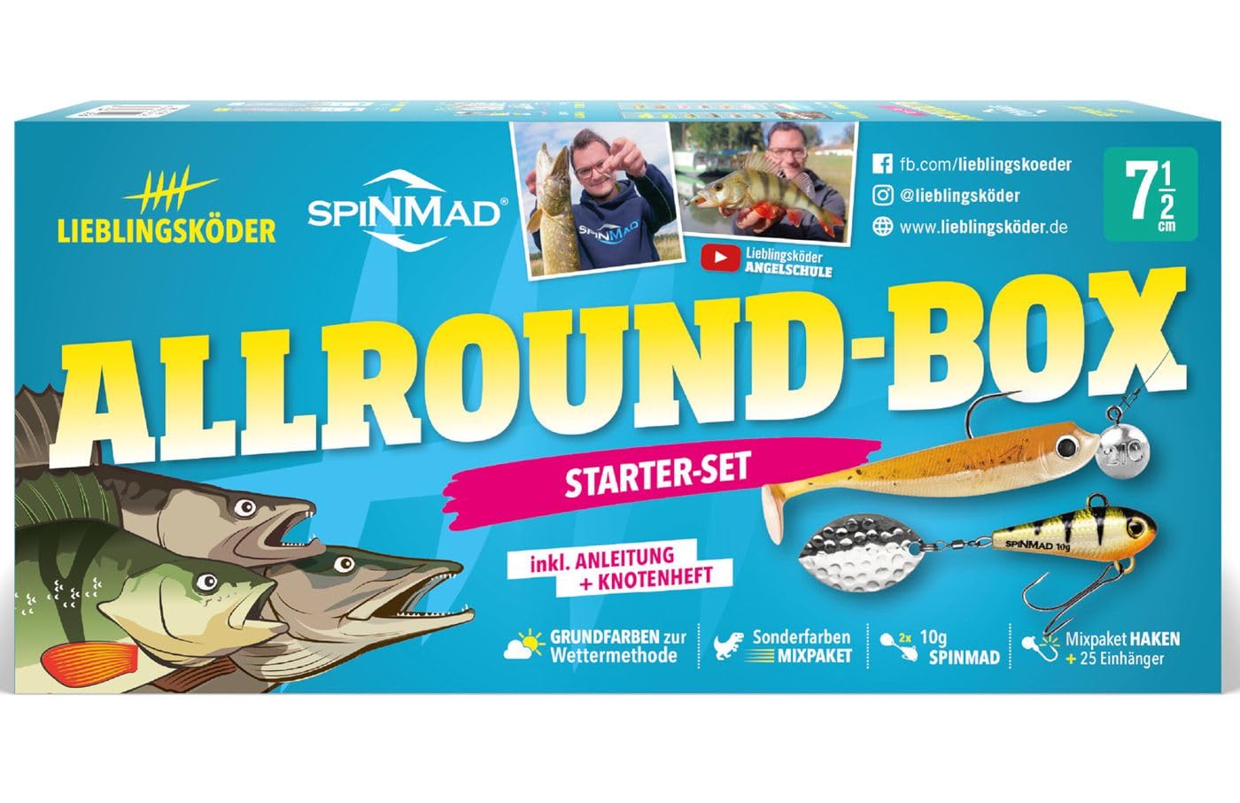 Lieblingsköder Allroundbox - Angelset zum Raubfischangeln, Köderset zum Spinnfischen, Kunstköderset