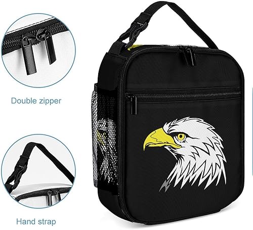 Miniatura 5 de Ferocious Bald Eagle Insulated Lunch Bag for Women Men Reusable Lunch Box Tote Bag for Work Travel