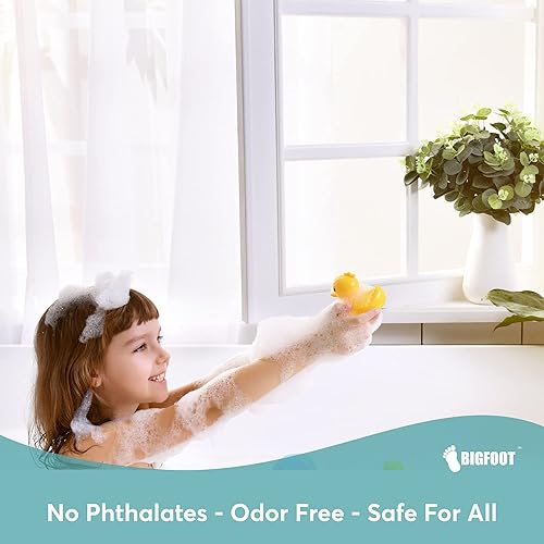 Miniatura 7 de BigFoot Cortina de ducha de 72 x 72 pulgadas, de PEVA, ligera, con 12 ojales metálicos inoxidables y 3 pesos magnéticos, sin olor y compatible con