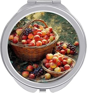 Makeup Mirrors,Fruit Harvest Print Hand Mirro...