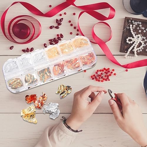 Miniatura 2 de EXCEART 1 juego de relleno de decoración para manualidades de epoxi para manualidades, relleno de papel de aluminio, relleno de papel de aluminio de