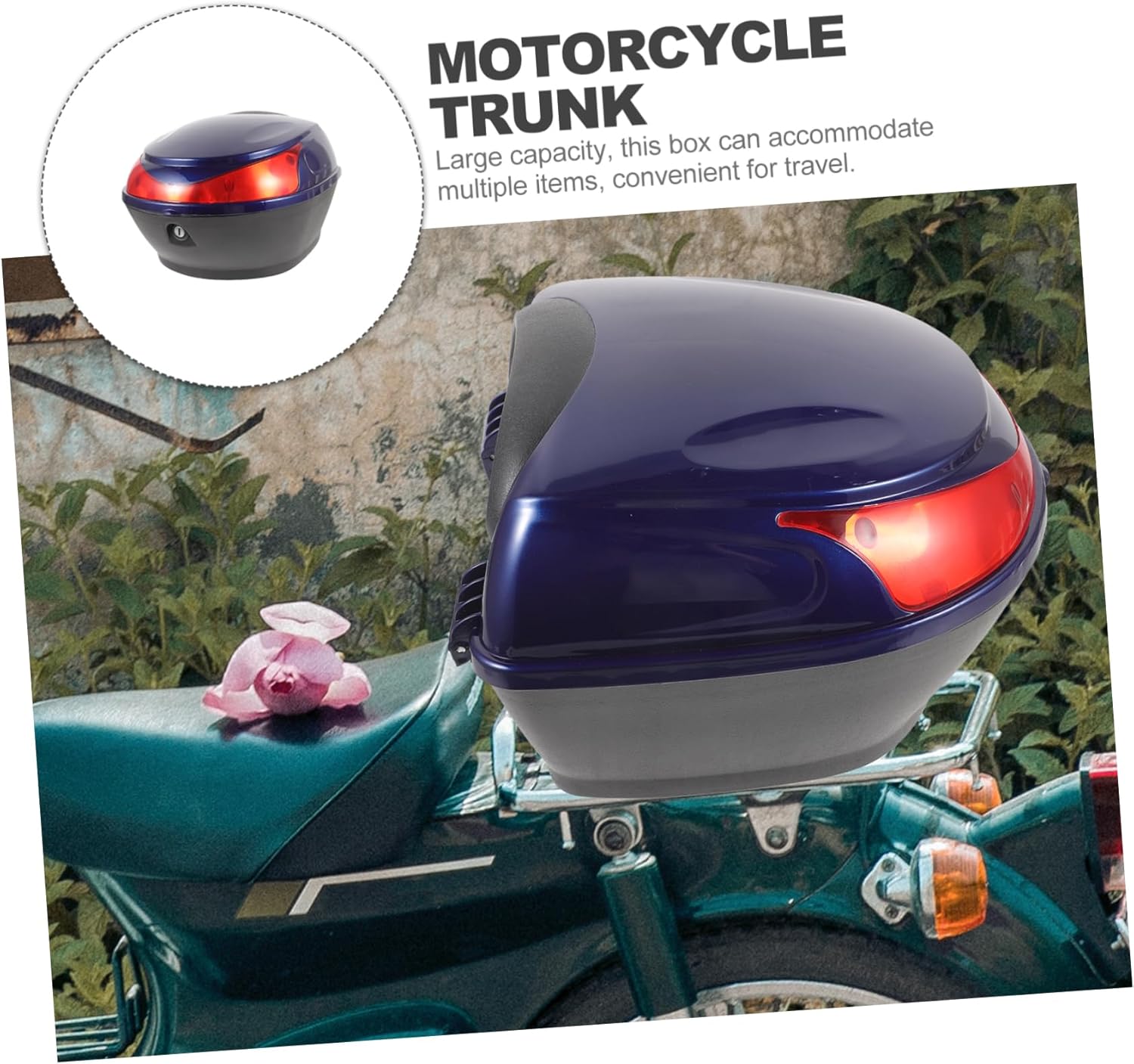 PRETYZOOM Electric Car Trunk Multi-purpose Storage for Scooters Motorcycles Weatherproof Quick Assembly