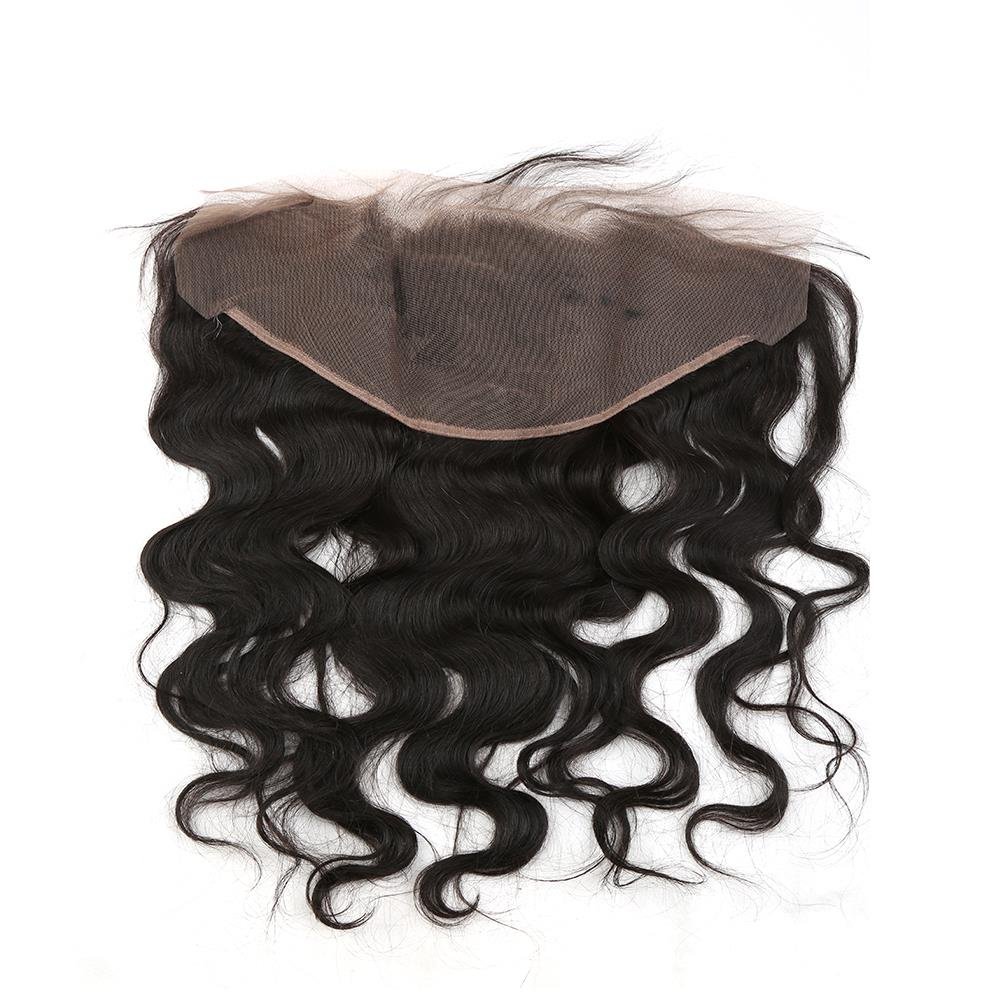 13x4 Lace Frontal Ear To Ear Free Part Remy Virgin Human Hair Body Wave Lace Front Closure 150% Density Pre-Plucked Hairline with Baby Hair 12 inch