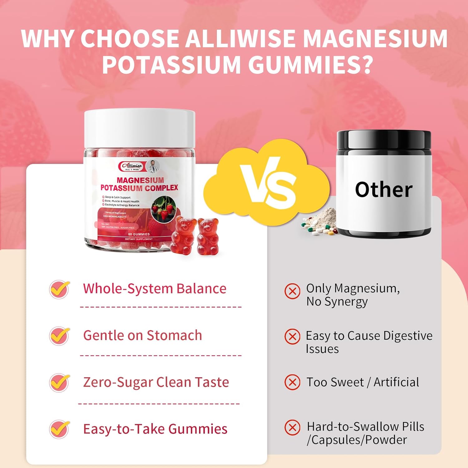 7-in-1 Magnesium Complex Supplement, Potassium Magnesium Gummies with Green Tea Exact, Vitamins D3, K2, C & B6 – Sleep, Muscle, Bone & Electrolyte Support – Sugar-Free, Vegan, 60 Gummies - Image 6