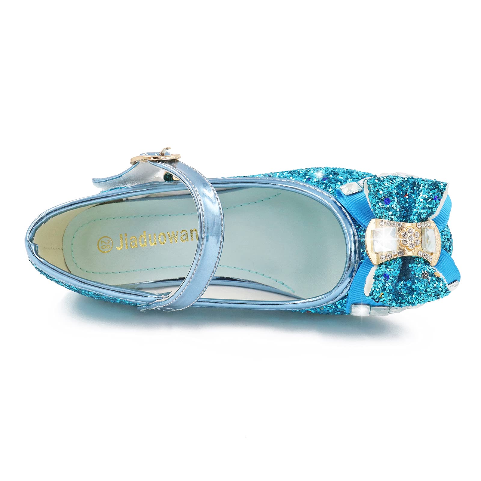 Prinzessin Schuhe Mädchen Glitzer Schuhe Kinder Stöckelschuhe Mädchen Pailletten Prinzessin Cosplay Schuhe Partys Hochzeiten Klett Sandalen Elegante Mädchen Schuhe mit Absatz