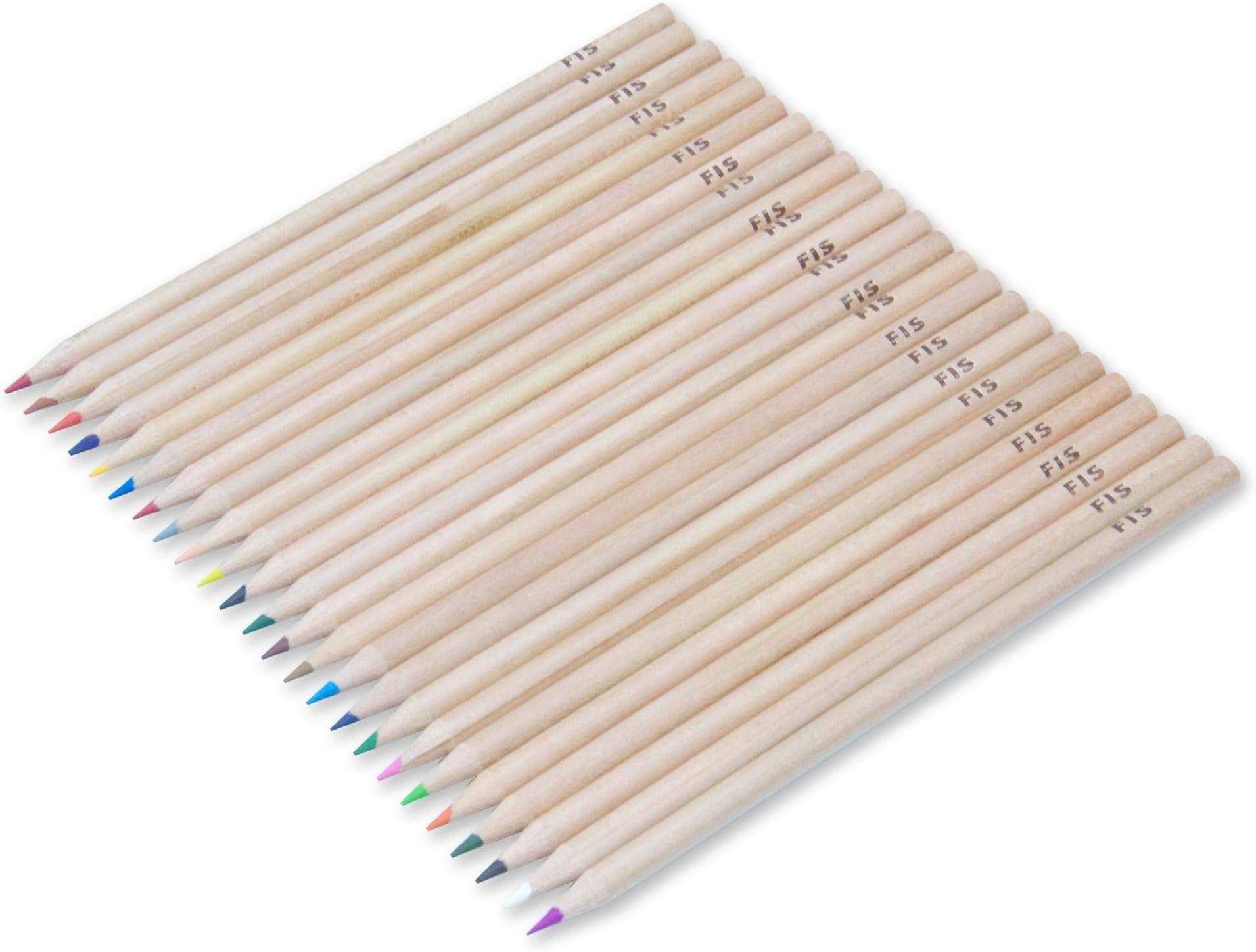 Fis Nature Design Color Pencils (24 Long Size Color Pencils), Set Of 24 Pieces