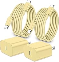 Vista 10 de Cargador de carga rápida para iPhone 17, 16, 15, paquete de 20 W, Apple iPad, USB C, bloque Chrager de pared con cable USB C a C de 6 pies