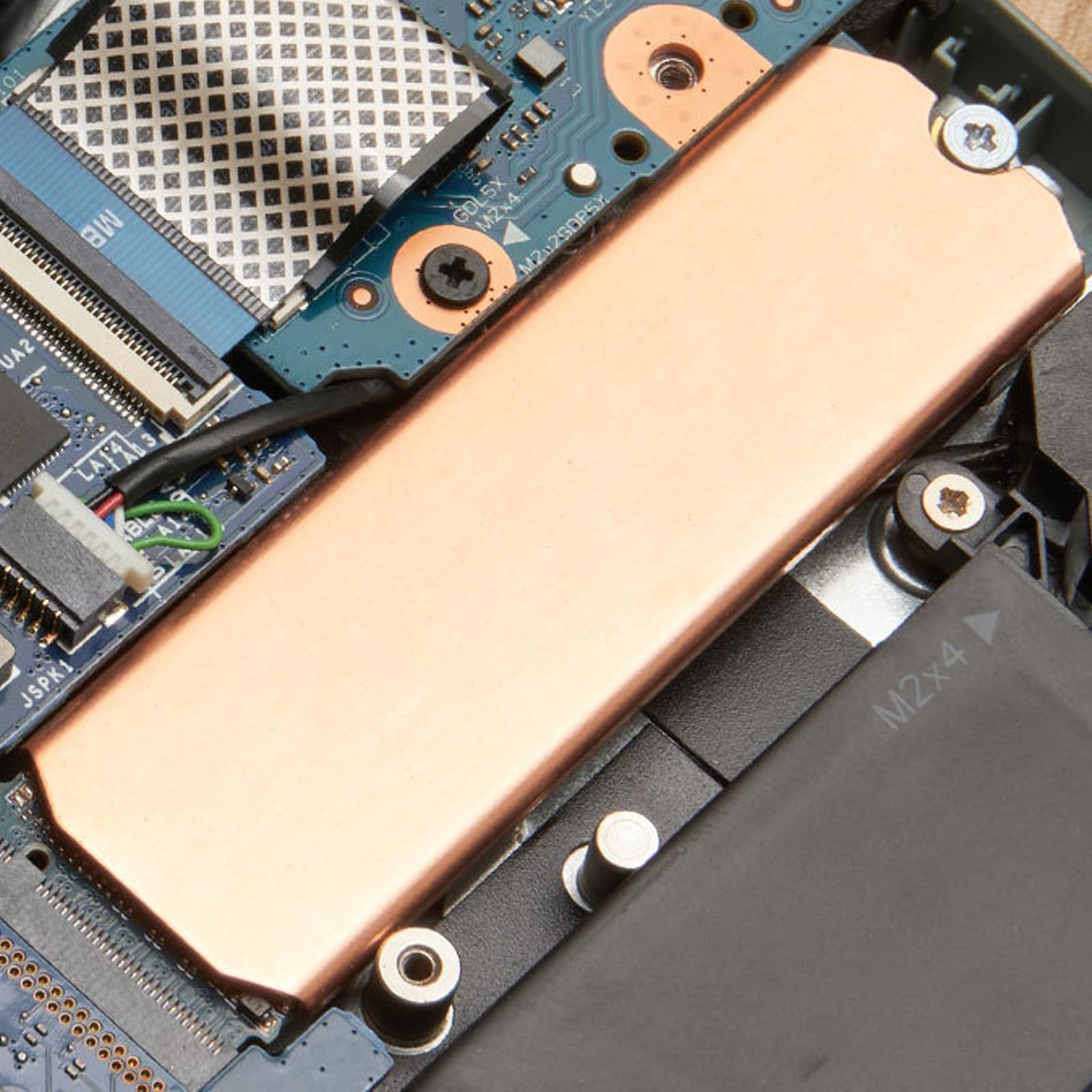 Dissipateur thermique M.2, 75 x 23 x 0,5 mm en cuivre pur pour refroidissement 2280 M2 SSD NGFF SSD NVME SSD ordinateur portable