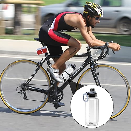 Miniatura 5 de 14 botellas de agua de plástico de 20 onzas a granel, para gimnasio, deportes, botellas de agua reutilizables para adultos y niños, con tapa a