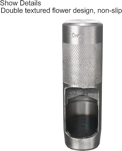 Vista 13 de uxcell Acero redondo Artesanía de cuero Agujero hueco 1.260 in para cinturón de cuero banda reloj Junta