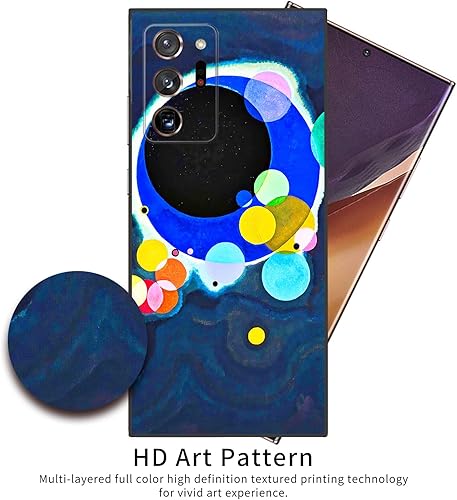 Miniatura 4 de Berkin Arts Wassily Kandinsky - Funda de silicona compatible con Samsung Galaxy Note 20 Ultra 5G, diseño ligero y multicolor (varios círculos)